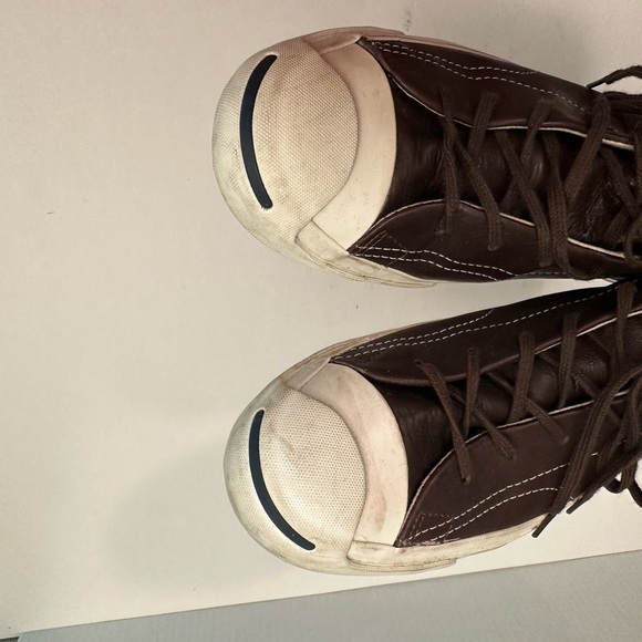Converse Jack Purcell Mid Top Leather Sneaker '151968C' Size Women 9.5 - Men 8.0 - Picture 8 of 13